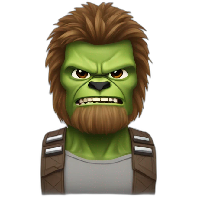 Chewbacca hulk hybrid emoji