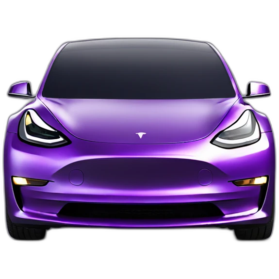 purple chrome tesla model 3 emoji