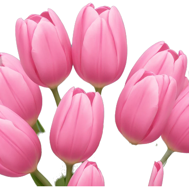 Pink tulips emoji