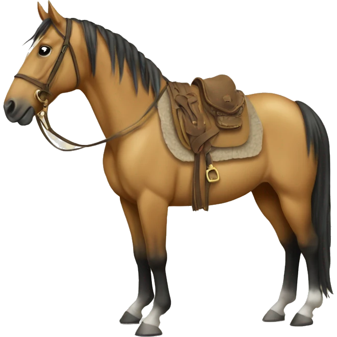 Buckskin Horse and gi emoji