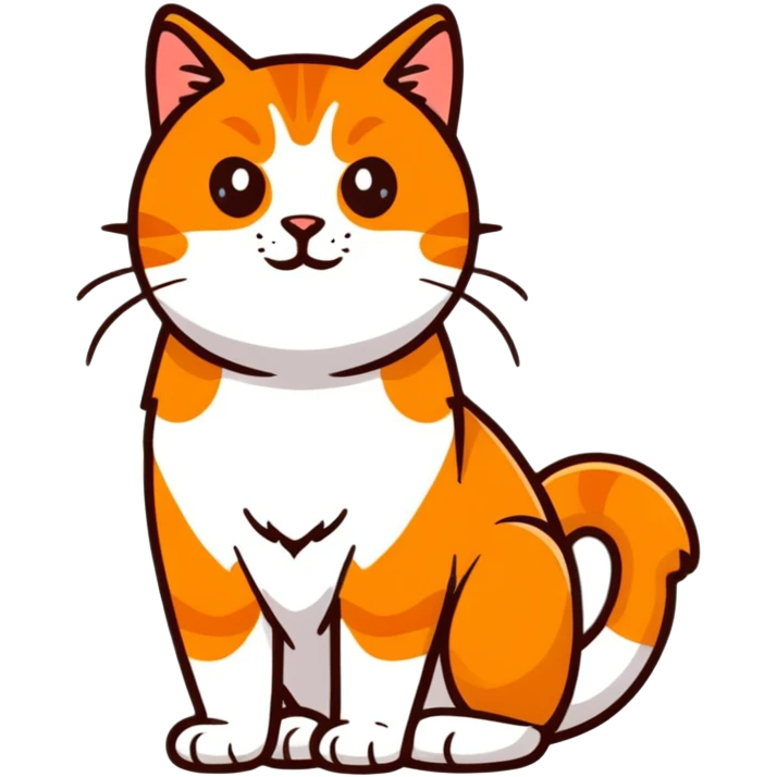 Orange fluffy tabby cat emoji