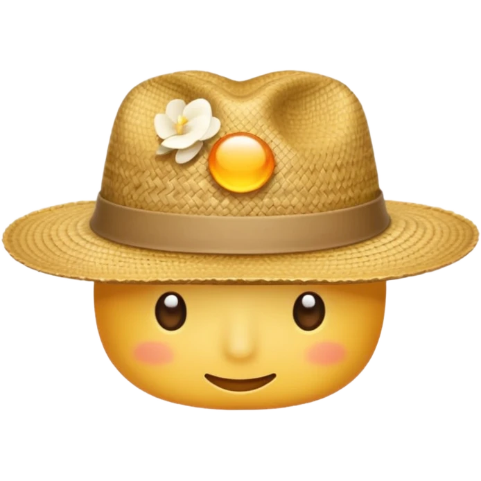کلاه حصیری emoji