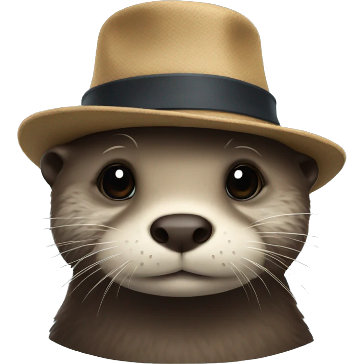 otter with a hat emoji