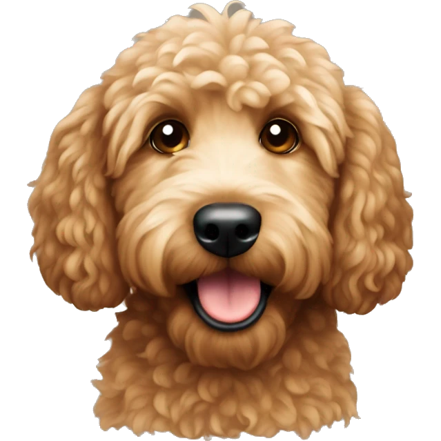 Brown mini golden doodle  emoji