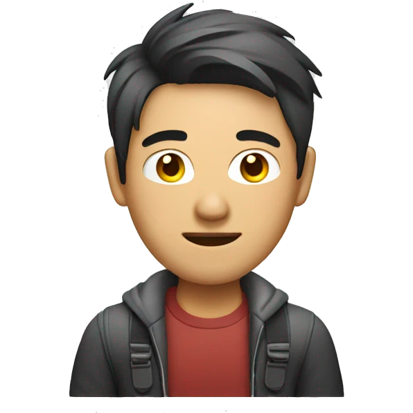 Graphic Designer asian man with laptop emoji