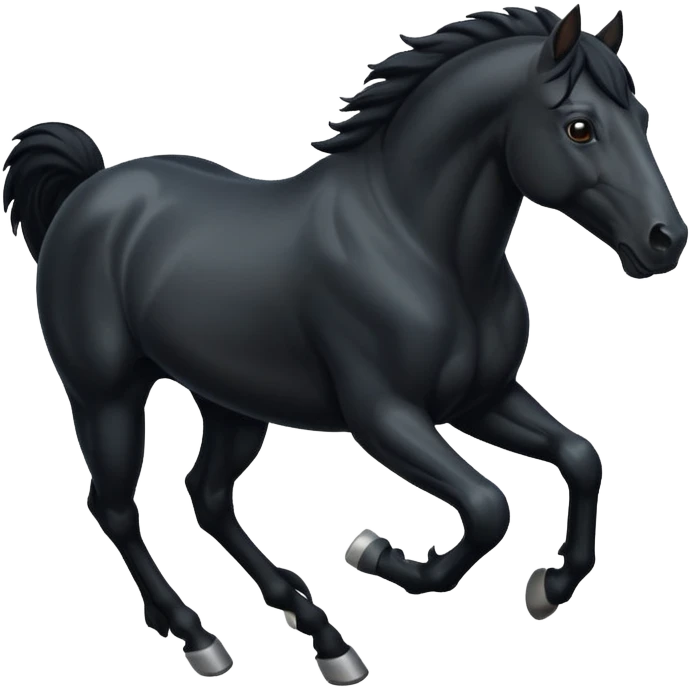 i want a black, running, stallion  emoji