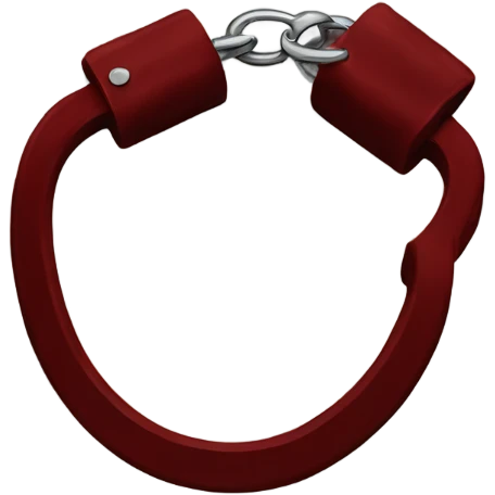 Dark red handcuffs emoji
