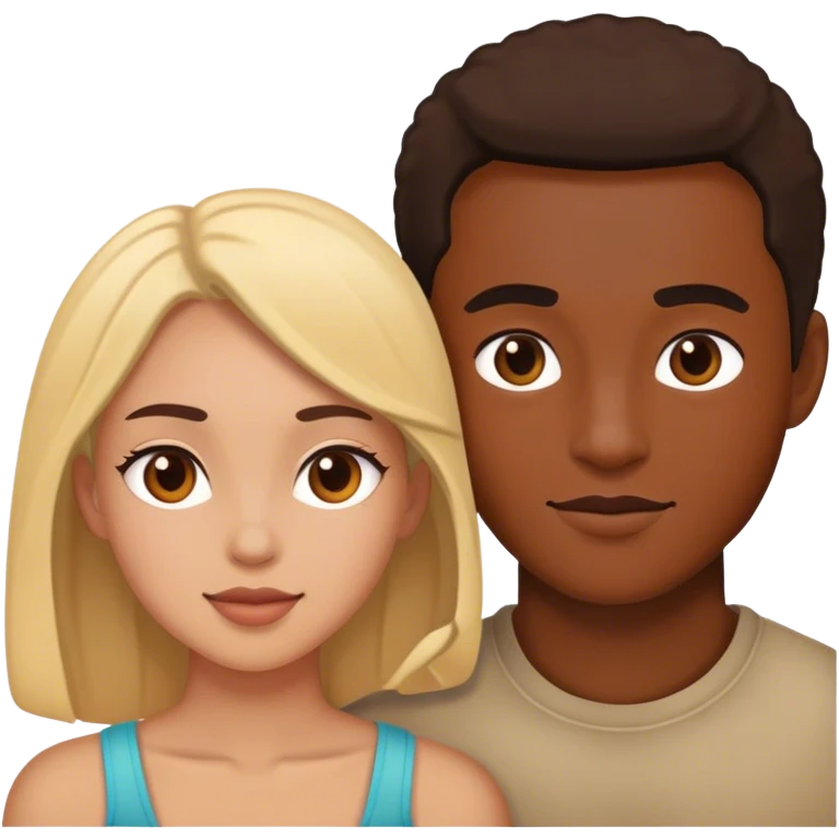 Interracial couple emoji