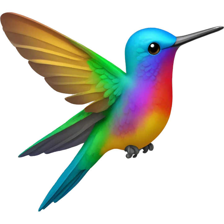 colibri multicolore emoji