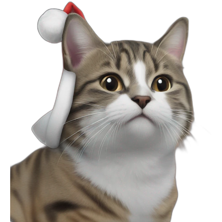 friendly feline in santa hat emoji