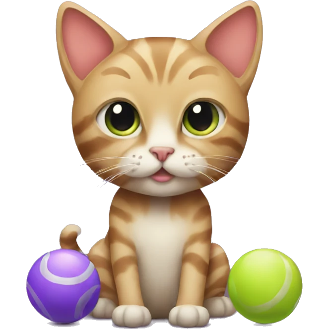 Cat with balls emoji