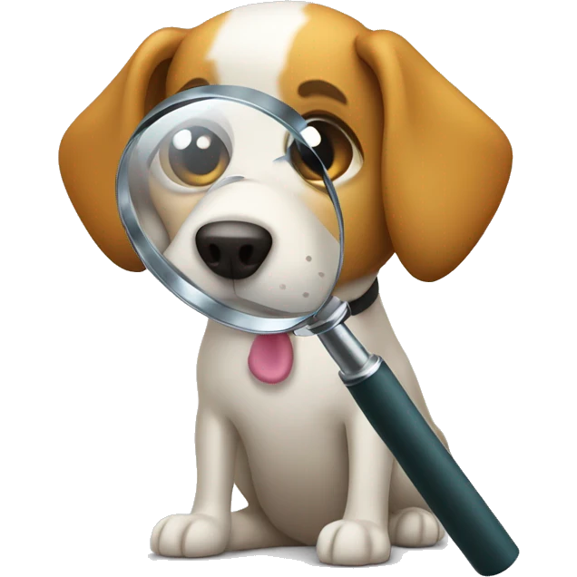 dog with magnifying glass emoji