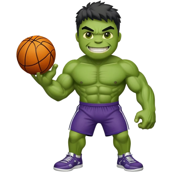 Hulk imoji with basketball  emoji