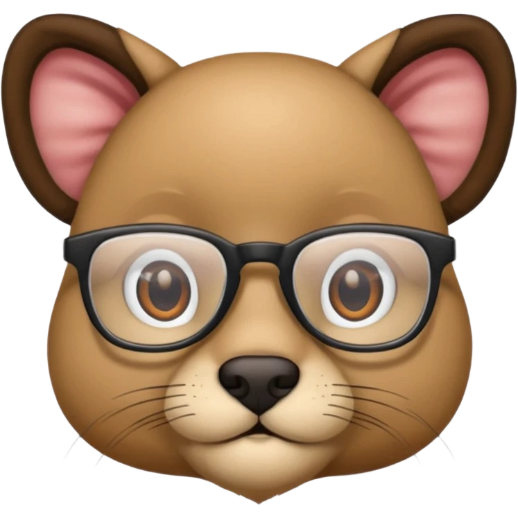 gözlüklü hayvanlar emoji