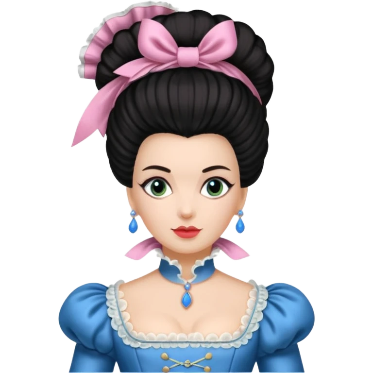 marie Antoinette fashion dark haired woman emoji