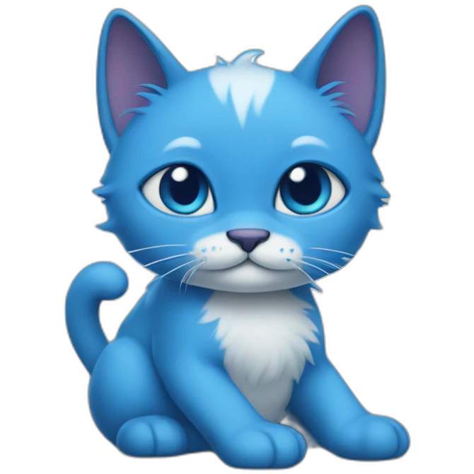 Blue smurf cat emoji