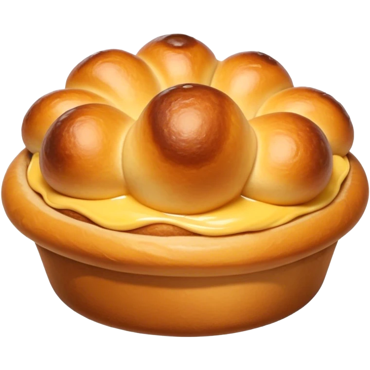Cinematic Realistic Yorkshire Pudding Dish Emoji, showcasing a light, airy, golden puff with a crispy exterior rendered with lifelike detail and soft natural lighting that accentuates its classic appeal. emoji