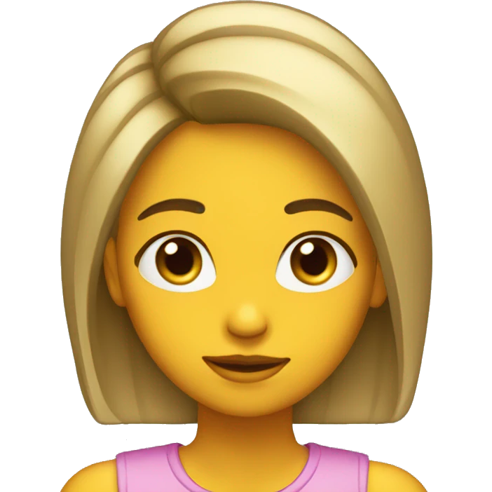 chica con pelo corto emoji