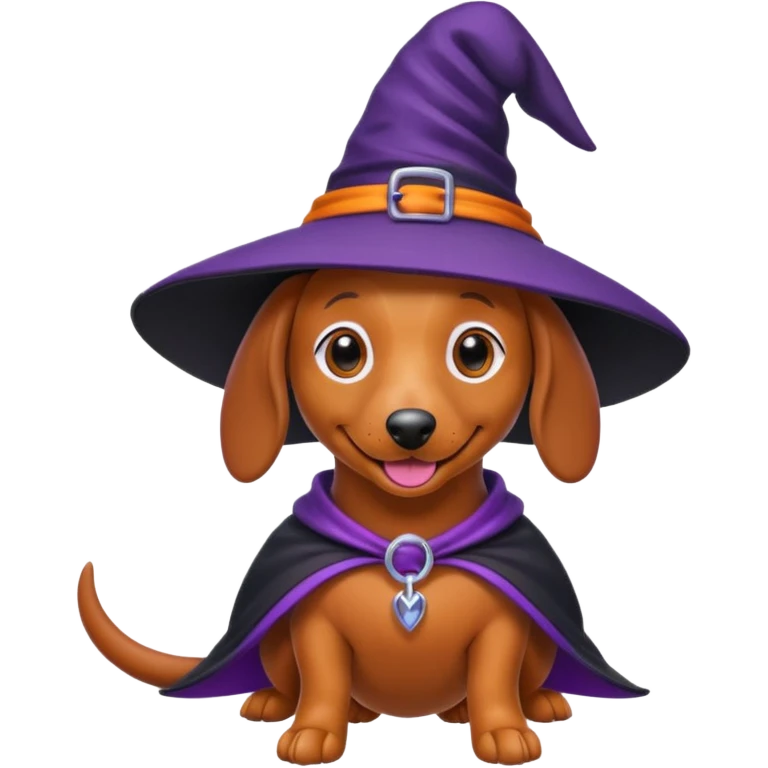 Sausage dog witch costume  emoji