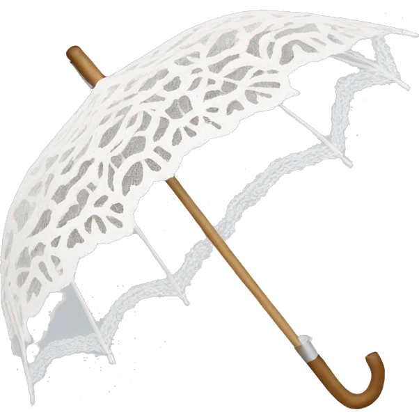 white lace umbrella emoji