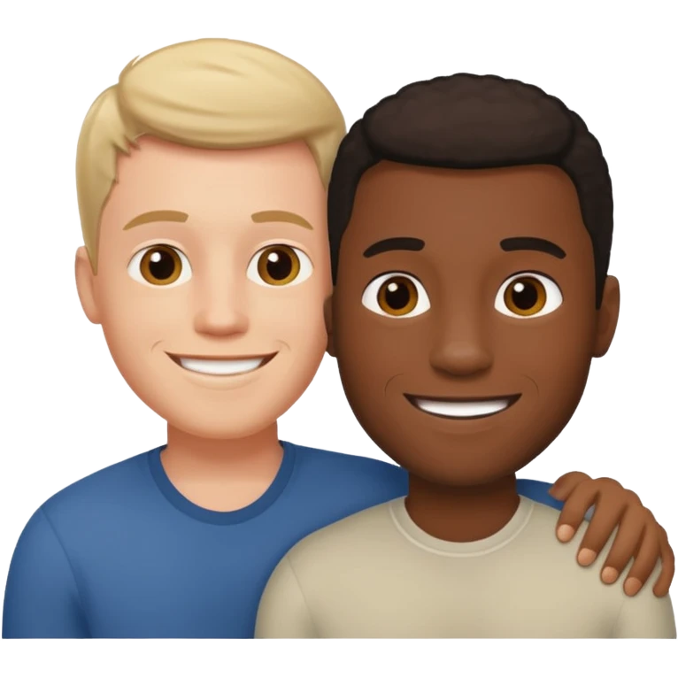 black male and white male sex emoji