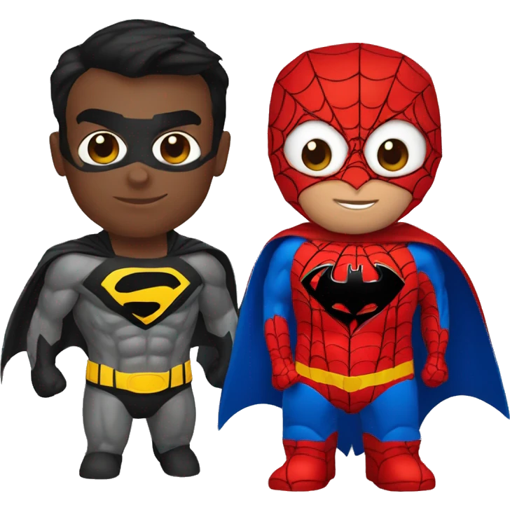 spiderman superman batman emoji