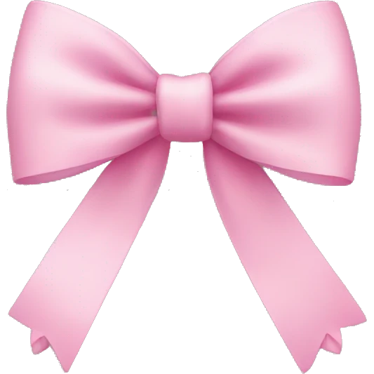 a thin pink bow  emoji
