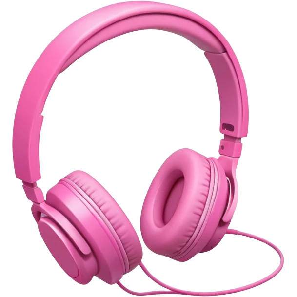 Headphone pink emoji