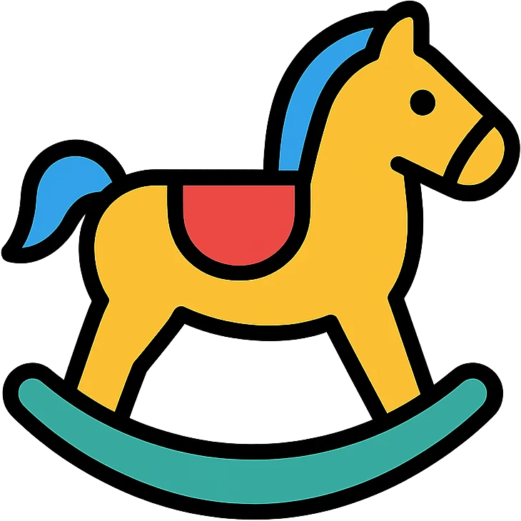 colored rocking horse icon emoji
