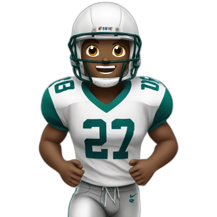 Running back football Chinese student emoji