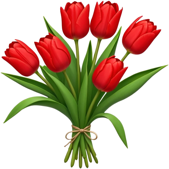 bouquet of 5 tulip emoji