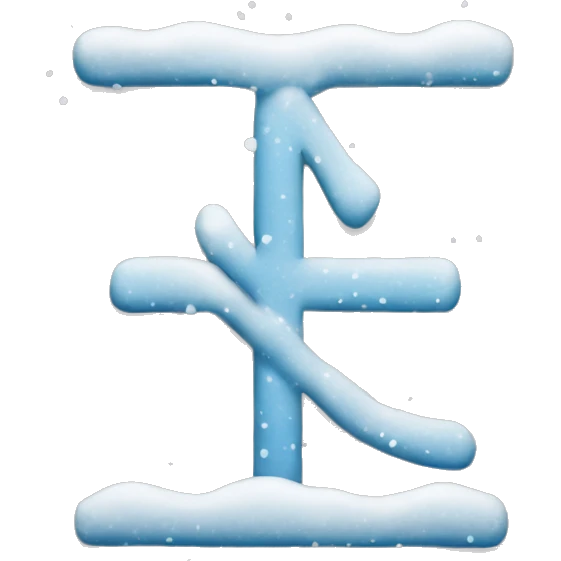 equal sign with snow emoji