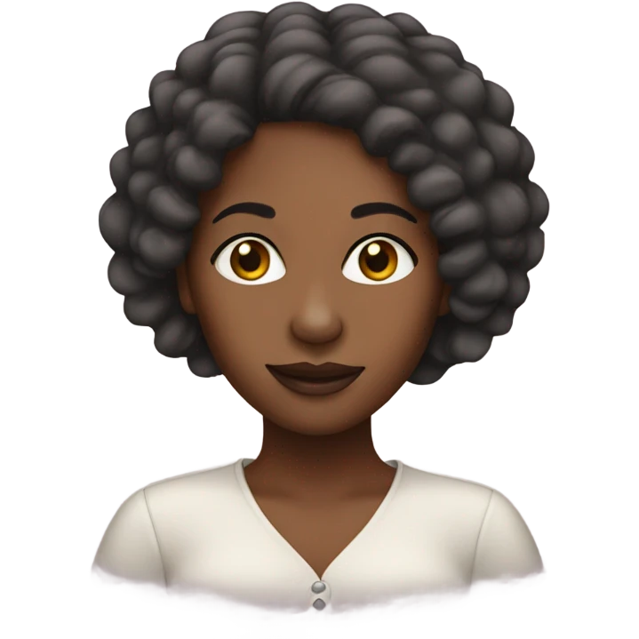 African American woman with a nose ring emoji