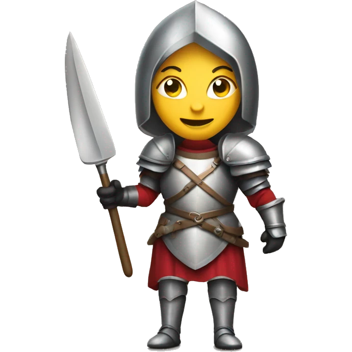 Lady knight with fork and shield  emoji