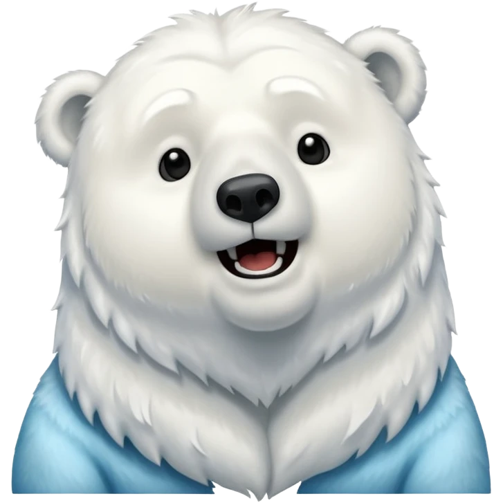 Polar bear singing  emoji