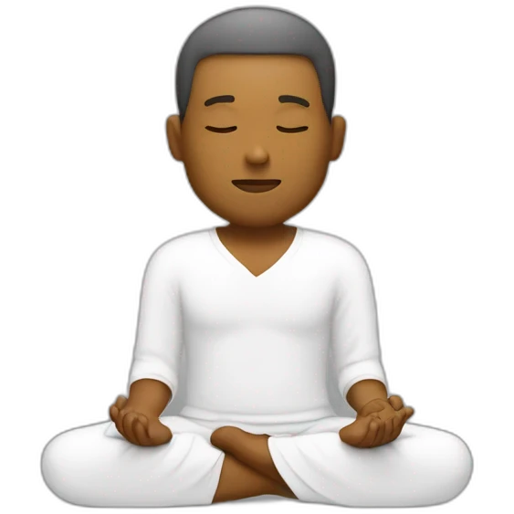 meditation white guy emoji