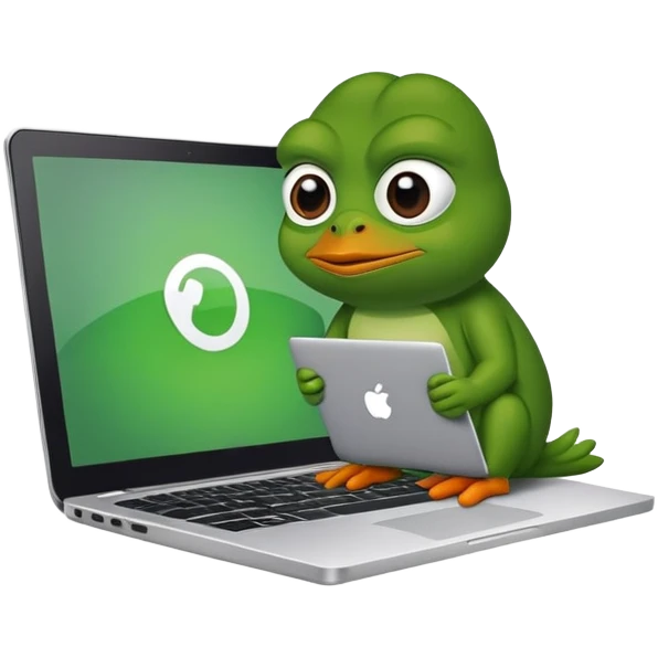 pepe in a laptop emoji
