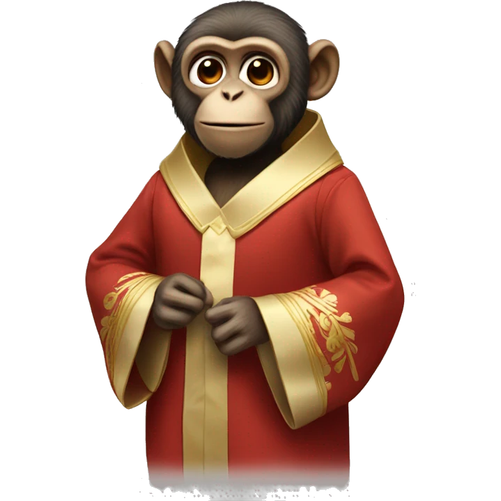 Monkey wearing a choir robe emoji
