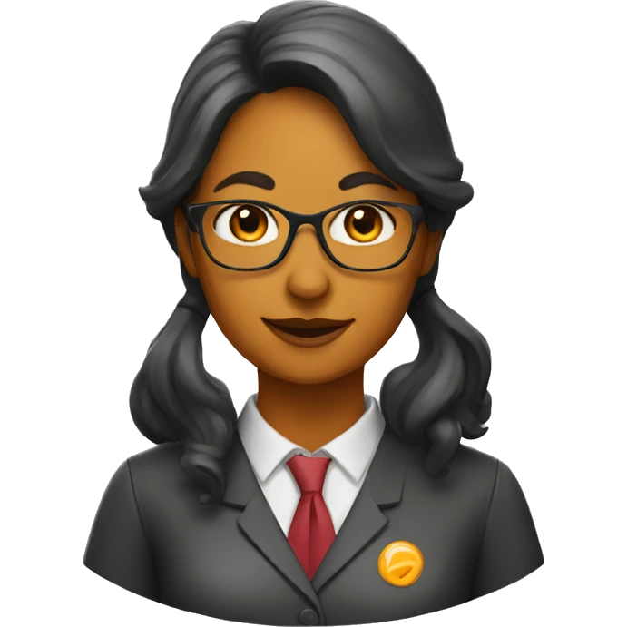 A woman fox as a teacher emoji
