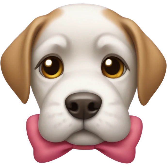 Dog with bow emoji