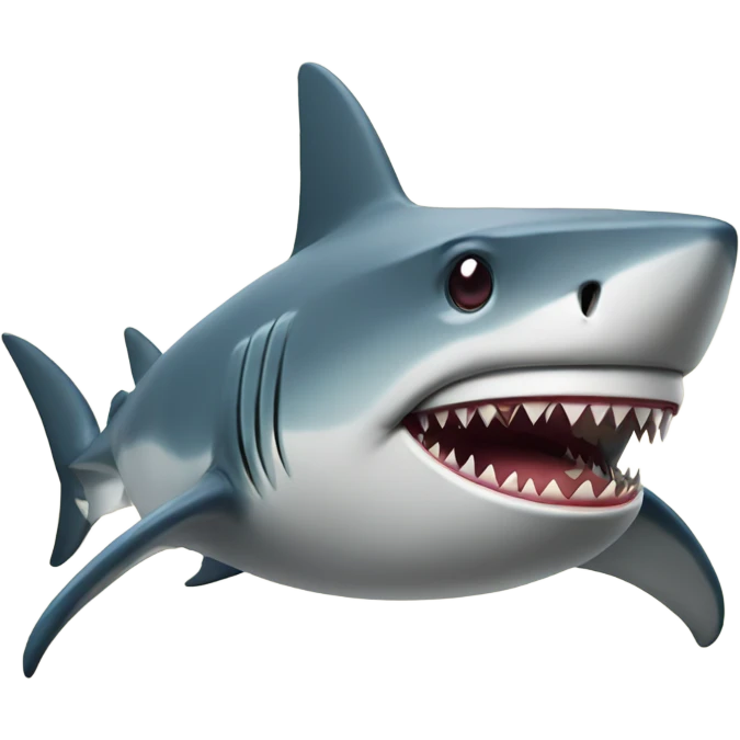 shark with a cigerette emoji