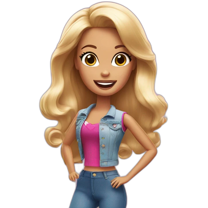 Barbie singing  emoji