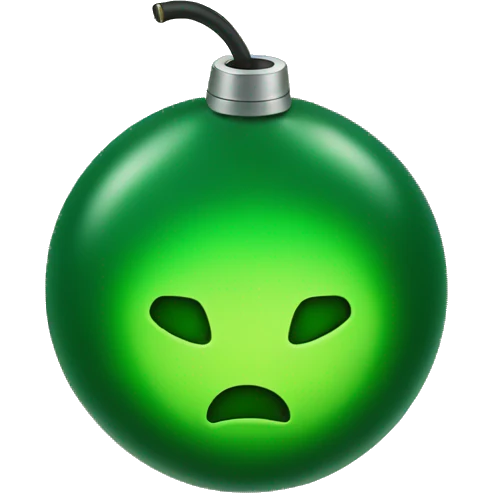 green bomb emoji
