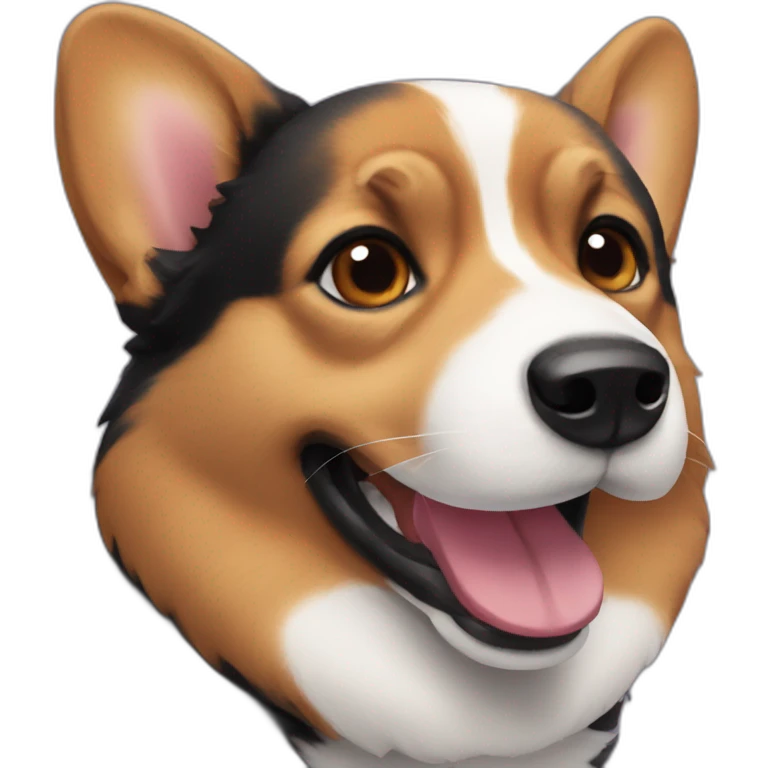 black corgi face emoji
