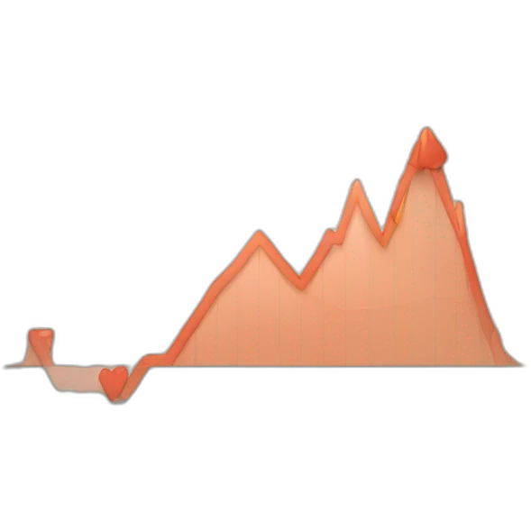 line graph shrinking emoji