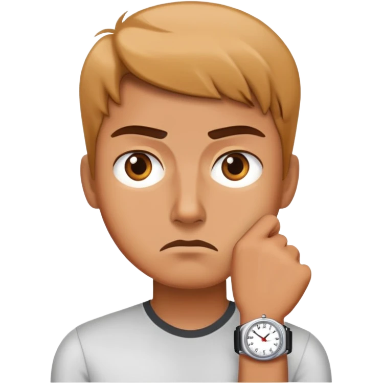 Person who is annoyed some men is late because they've been waiting for hours emoji
