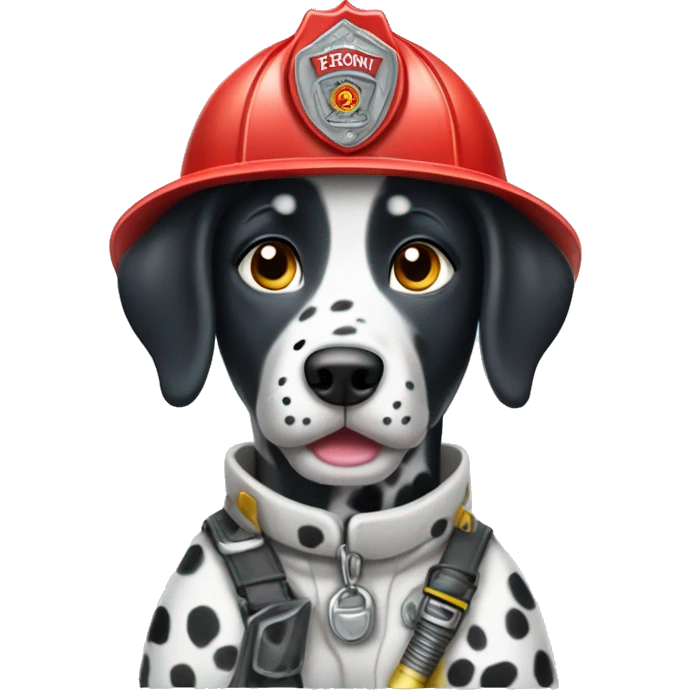 adult dalmatian firefighter wearing jeans emoji