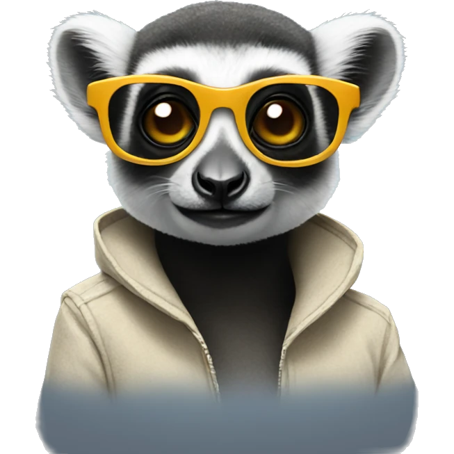 Lemur with sunglasses emoji