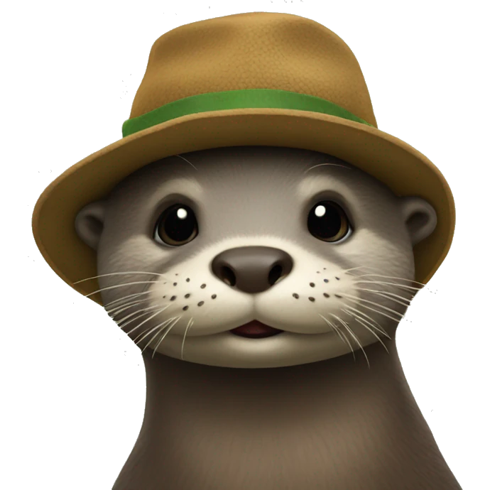Otter with duck hat emoji