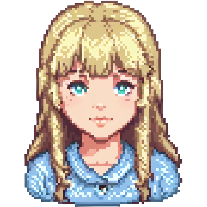 blonde girl with bangs emoji